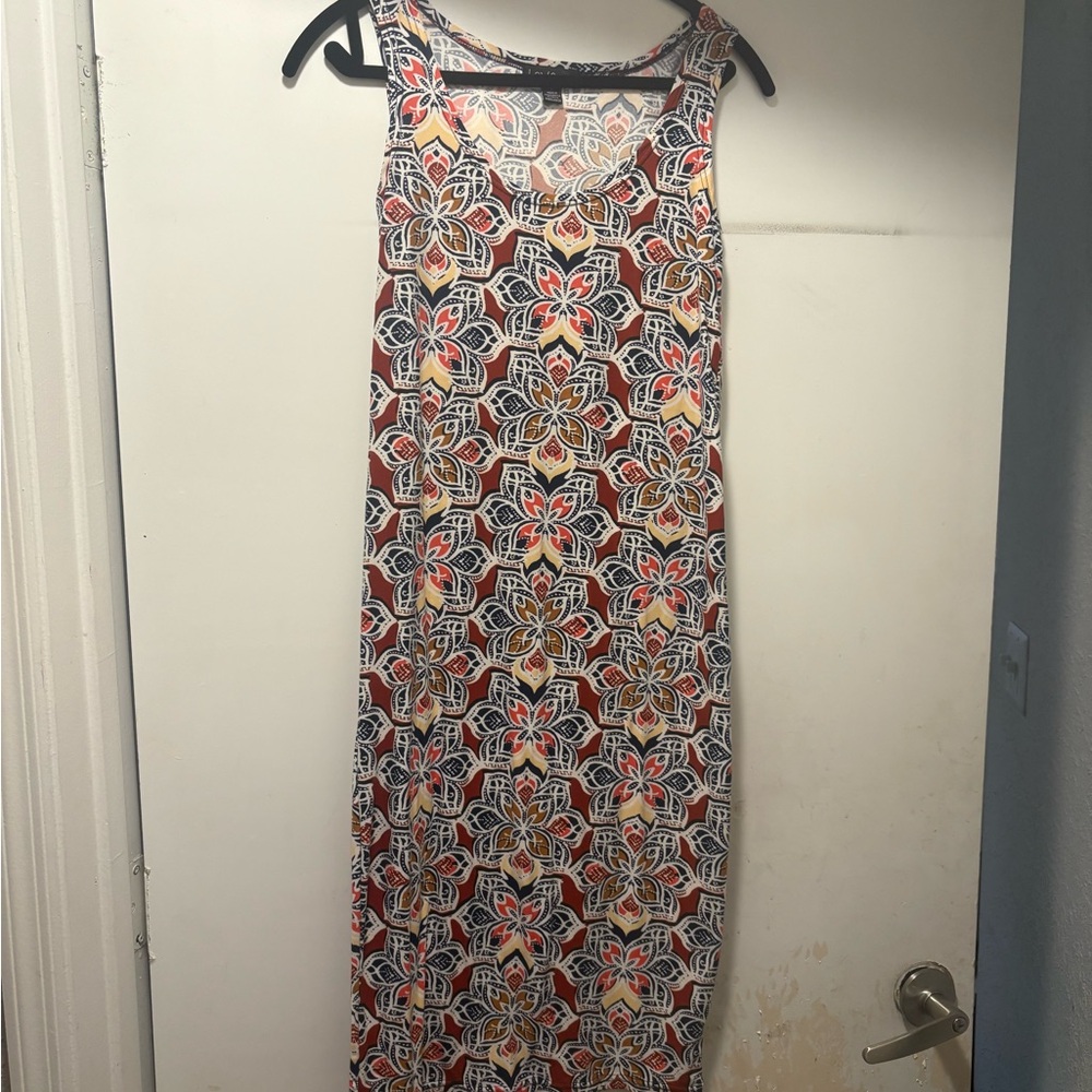 Floral Sleeveless Maxi Dress - Multicolor